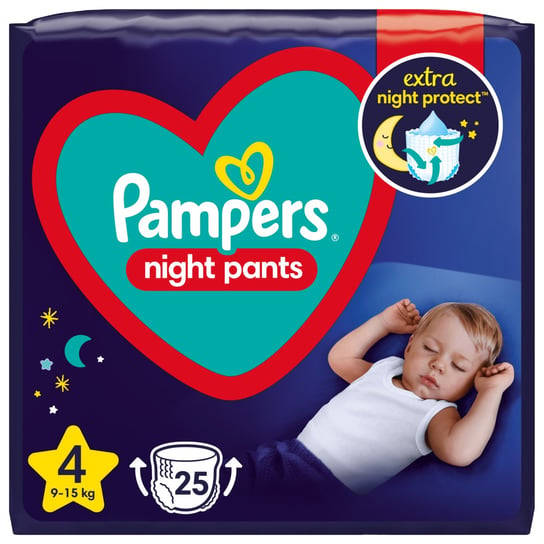Pampers, Pieluchomajtki Night Pants Vp 4-Maxi, 25 sztuk Pampers