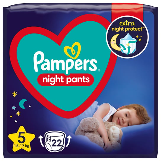 Pampers, Pieluchomajtki, Night Pants Vp, 5-Junior, 22 szt. Pampers