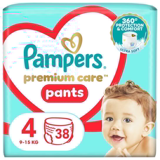 Pampers Premium Care Pieluchomajtki, rozmiar 4, 38 pieluszek, 9kg-15kg Pampers