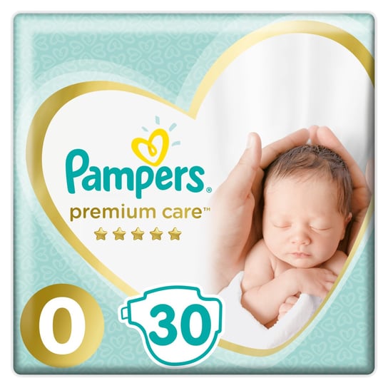Pampers, Premium Care, Pieluchy jednorazowe, rozmiar 0, Newborn, 2,5 kg, 30 szt. Pampers