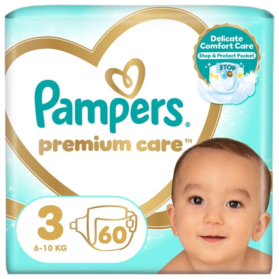 Pampers Premium Care rozmiar 3, 60 pieluszki, 6kg-10kg Pampers