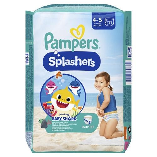 Pampers Splashers 4-5 (9-15 kg) jednorazowe pieluszki do pływania Baby Shark, 11szt. Pampers