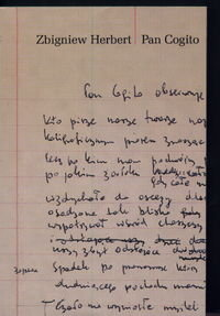 Pan Cogito Herbert Zbigniew