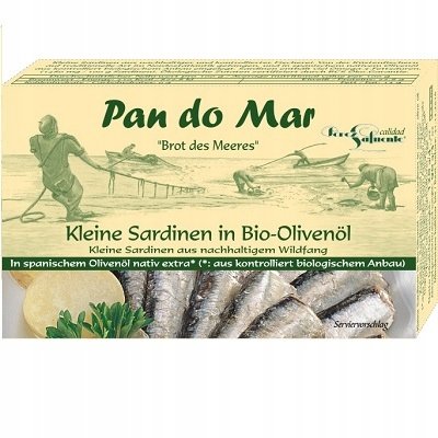 PAN DO MAR Sardynki w BIO oliwie z oliwek 120g Pan Do Mar