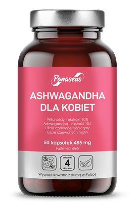Panaseus Ashwagandha dla Kobiet 510 mg - Suplement diety, 50 kaps. Yango
