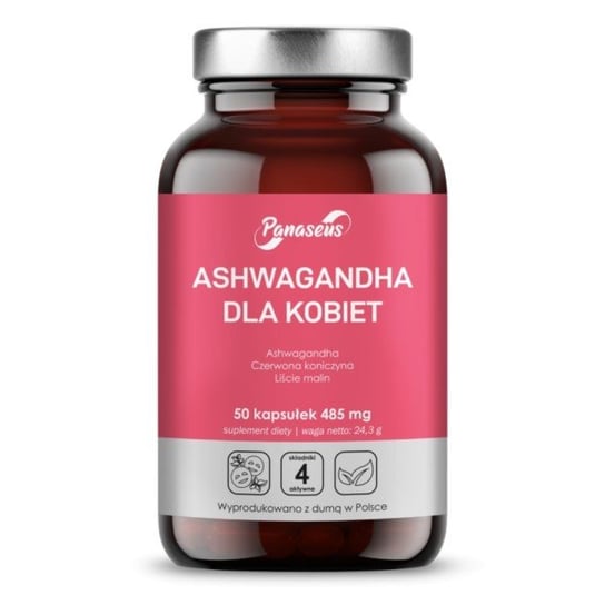 Panaseus Ashwagandha Dla Kobiet - Suplement diety, 50 kaps. spokój Panaseus