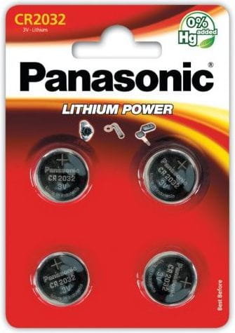 Panasonic Bateria Lithium Power CR2032 4 szt. Panasonic