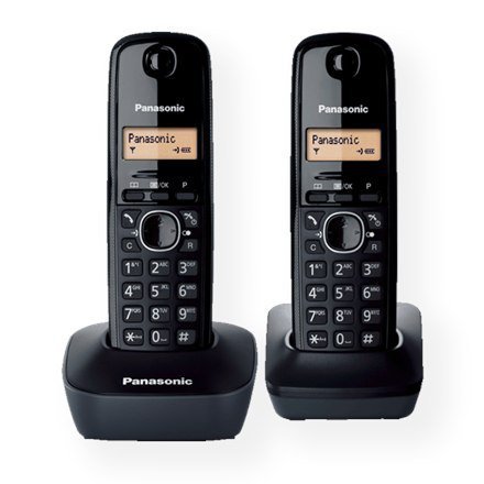 Panasonic Cordless KX-TG1612FXH Black, Identyfikacja rozmówcy, Połączenie bezprzewodowe, Pojemność książki telefonicznej 50 wpis Panasonic
