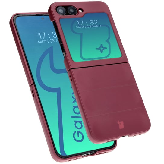 Pancerne etui Bizon Case Tur do Galaxy Z Flip6, ciemnofioletowe Bizon