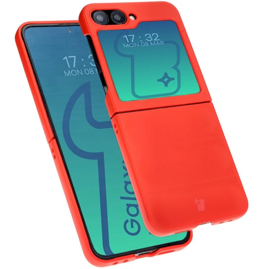 Pancerne etui Bizon Case Tur do Galaxy Z Flip6, czerwone Bizon