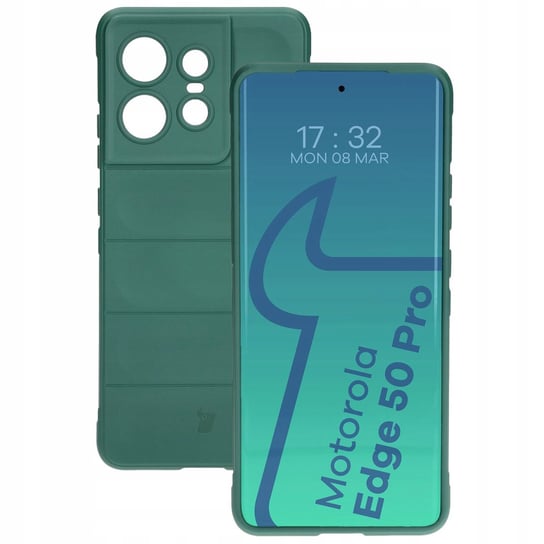 Pancerne etui Bizon Case Tur do Motorola Edge 50 Pro, ciemnozielone Bizon