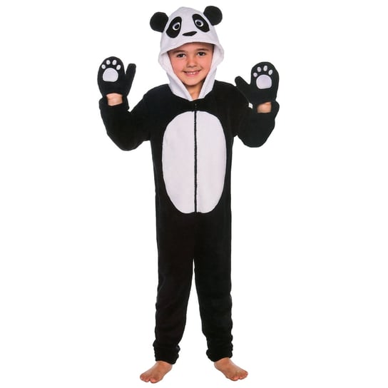 Panda Polarowa piżama jednoczęściowa, dziecięce onesie z kapturem 3-4 lata 98/104 cm sarcia.eu