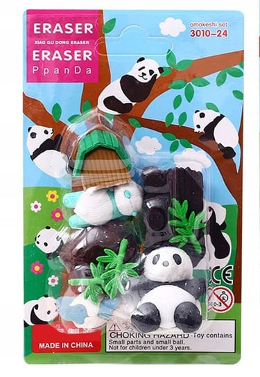 pandy GUMKI do ścierania mazania z pandą zestaw gumek PANDA gumka MIŚ Jelly Pens
