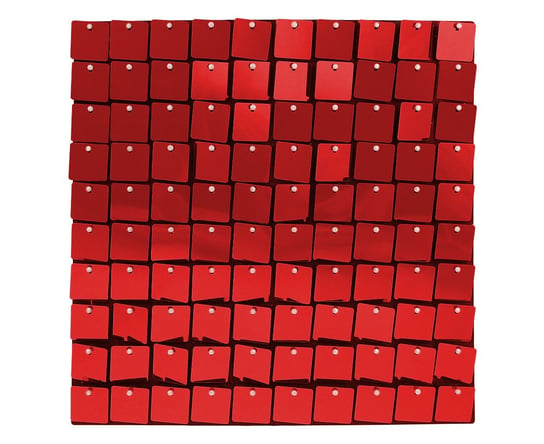 Panel dekoracyjny czerwony, czarne tło, 30x30 cm/ 100 kwadratów Inna marka