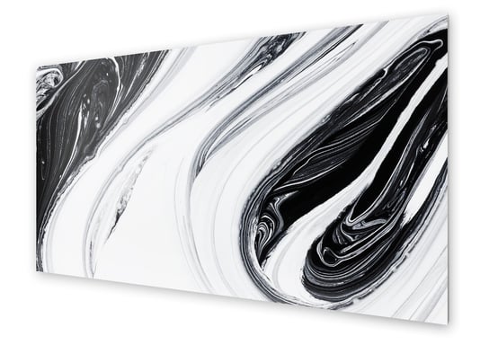 Panel kuchenny HOMEPRINT Abstrakcyjna biało czarna 100x50 cm HOMEPRINT