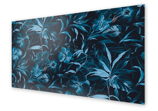 Panel kuchenny HOMEPRINT Akwarela niebieskie kwiaty 100x50 cm HOMEPRINT