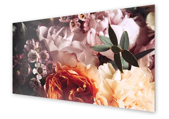 Panel kuchenny HOMEPRINT Barwna kompozycja kwiatowa 120x60 cm HOMEPRINT