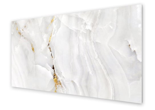 Panel kuchenny HOMEPRINT Biały marmur dekoracyjny 140x70 cm HOMEPRINT