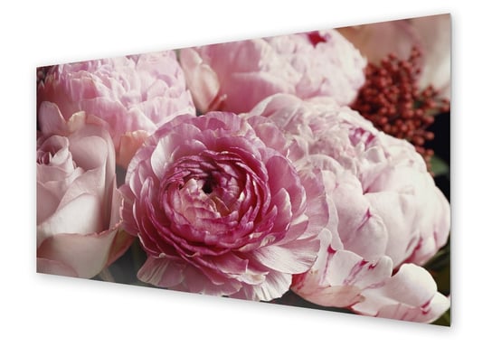 Panel kuchenny HOMEPRINT Bukiet różowych kwiatów 120x60 cm HOMEPRINT
