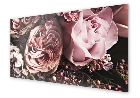 Panel kuchenny HOMEPRINT Bukiet różowych kwiatów 140x70 cm HOMEPRINT