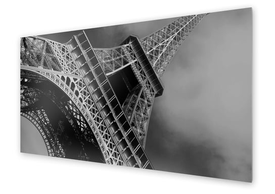 Panel kuchenny HOMEPRINT Czarno-biała wieża Eiffla 100x50 cm HOMEPRINT