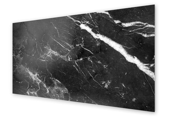 Panel kuchenny HOMEPRINT Czarno biały marmur 100x50 cm HOMEPRINT