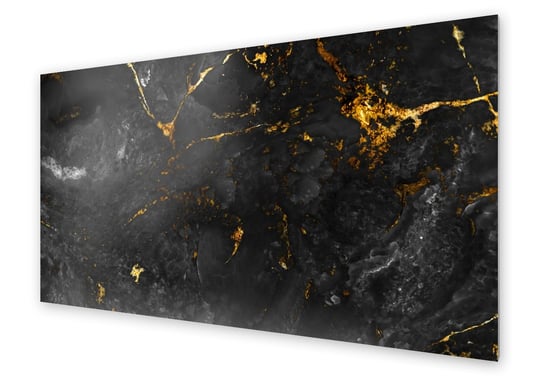 Panel kuchenny HOMEPRINT Czarno złoty marmur 125x50 cm HOMEPRINT