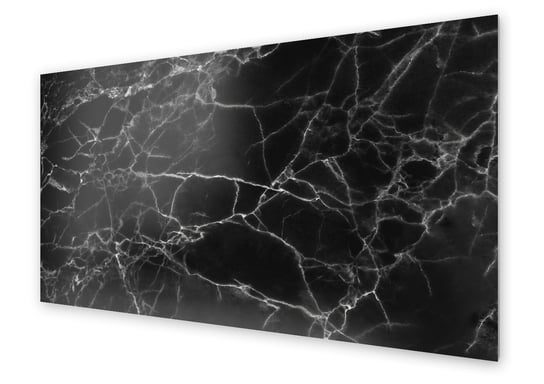 Panel kuchenny HOMEPRINT Czarny marmur z żyłami 100x50 cm HOMEPRINT