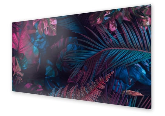 Panel kuchenny HOMEPRINT Egzotyczne liście neonowe 120x60 cm HOMEPRINT