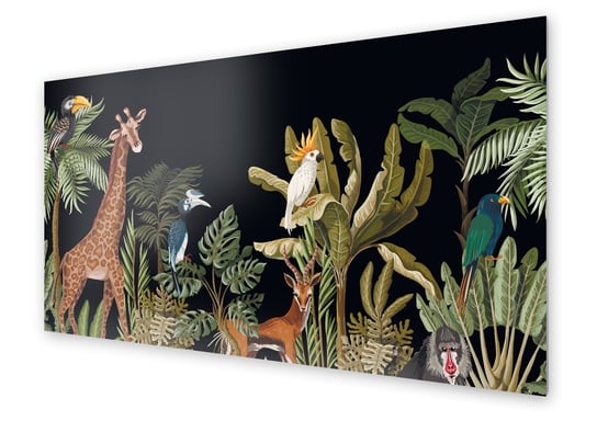 Panel kuchenny HOMEPRINT Egzotyczne zwierzęta 100x50 cm HOMEPRINT