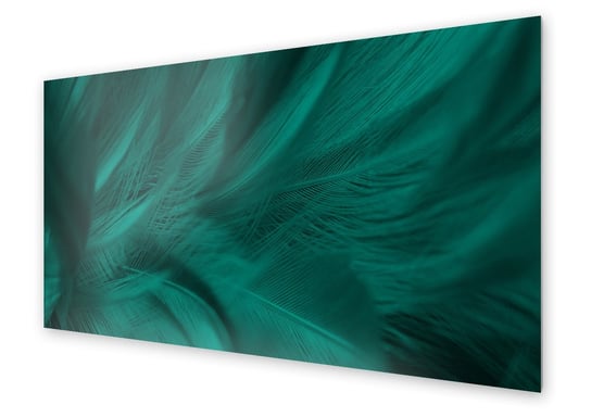 Panel kuchenny HOMEPRINT Fragment piór zielonych 140x70 cm HOMEPRINT