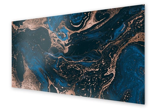 Panel kuchenny HOMEPRINT Granatowo złota mieszanka 100x50 cm HOMEPRINT