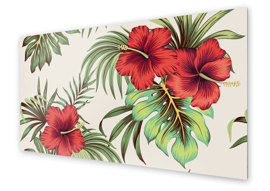 Panel kuchenny HOMEPRINT Hawajskie kwiaty 100x50 cm HOMEPRINT