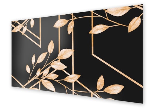 Panel kuchenny HOMEPRINT Imitacja złotych liści 140x70 cm HOMEPRINT