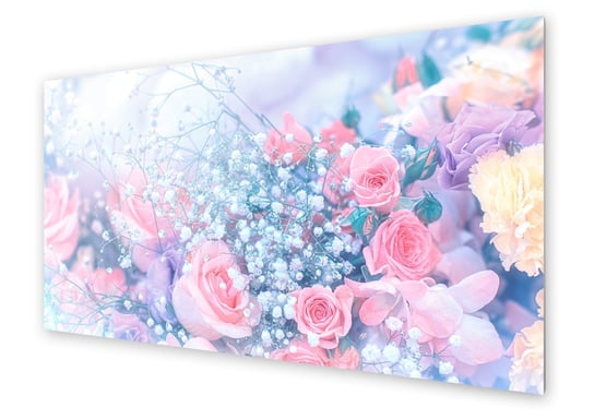 Panel kuchenny HOMEPRINT Kolorowy bukiet kwiatów 100x50 cm HOMEPRINT