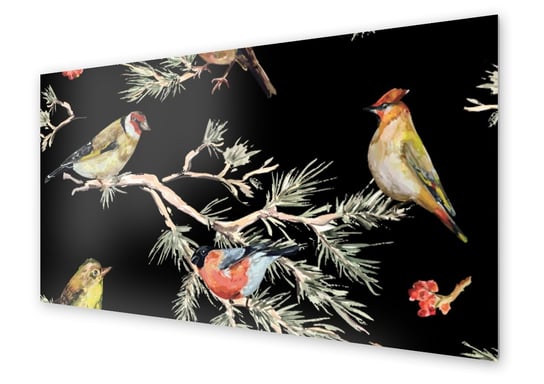 Panel kuchenny HOMEPRINT Leśne ptaki 100x50 cm HOMEPRINT