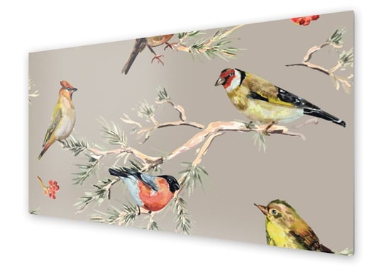 Panel kuchenny HOMEPRINT Leśne ptaki 140x70 cm HOMEPRINT