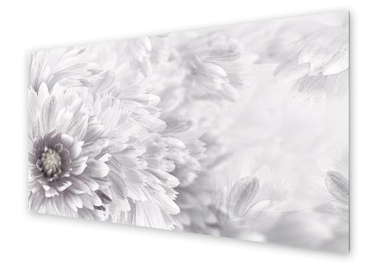Panel kuchenny HOMEPRINT Makro kwiat w szarościach 140x70 cm HOMEPRINT