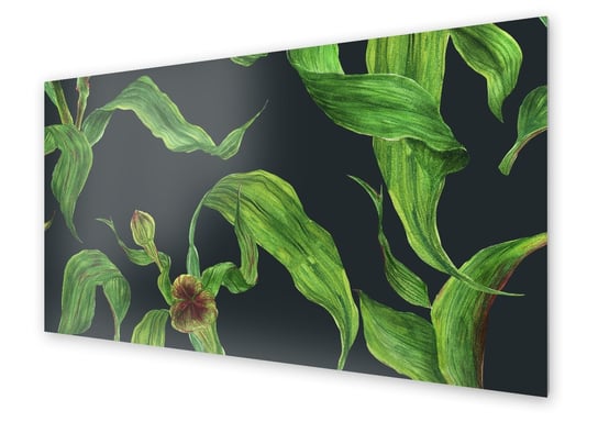 Panel kuchenny HOMEPRINT Malowane ręcznie rośliny 140x70 cm HOMEPRINT