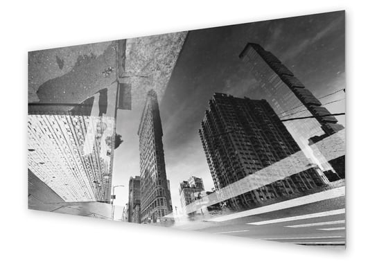 Panel kuchenny HOMEPRINT Manhattan w odbiciu kałuży 120x60 cm HOMEPRINT