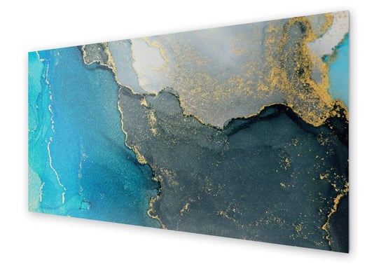 Panel kuchenny HOMEPRINT Marmur turkusowo złoty 100x50 cm HOMEPRINT