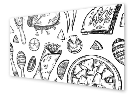 Panel kuchenny HOMEPRINT Meksykańskie jedzenie 125x50 cm HOMEPRINT