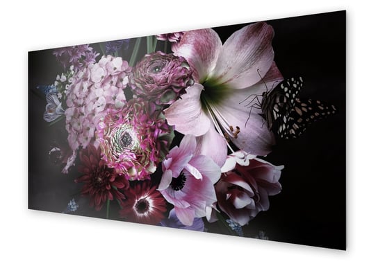Panel kuchenny HOMEPRINT Motyl na lilii 100x50 cm HOMEPRINT