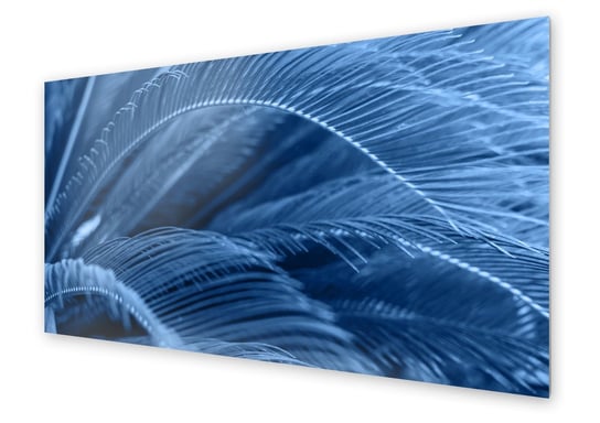 Panel kuchenny HOMEPRINT Niebieskie liście palmy 140x70 cm HOMEPRINT