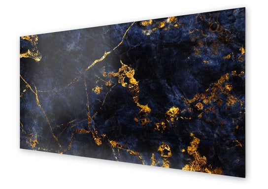 Panel kuchenny HOMEPRINT Niebiesko-złoty marmur 125x50 cm HOMEPRINT