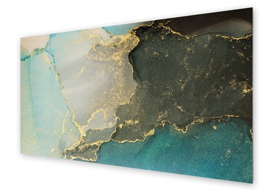 Panel kuchenny HOMEPRINT Niebisko złoty marmur 120x60 cm HOMEPRINT