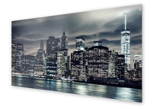 Panel kuchenny HOMEPRINT Nocne światła miasta NY 100x50 cm HOMEPRINT