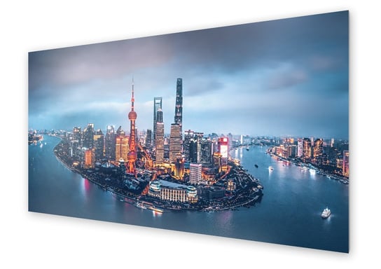 Panel kuchenny HOMEPRINT Panorama Szanghaju 125x50 cm HOMEPRINT