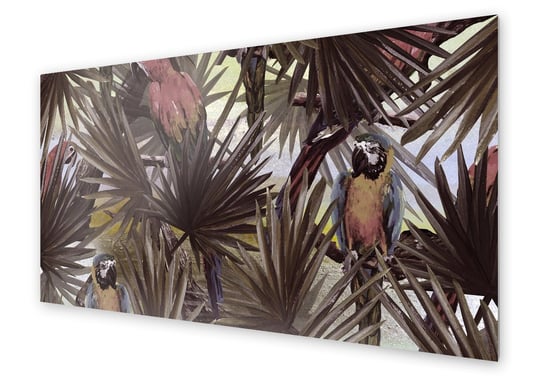Panel kuchenny HOMEPRINT Papugi w tropikach 125x50 cm HOMEPRINT