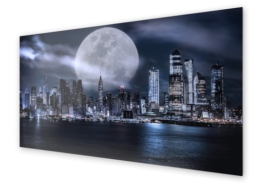 Panel kuchenny HOMEPRINT Pełnia księżyca nad miastem 100x50 cm HOMEPRINT